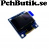 OLED display 0.96 tum, 128x64 blå pixlar. I2C SSD1306
