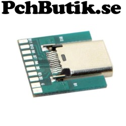 USB-C 3.1 Hona till PCB pads.