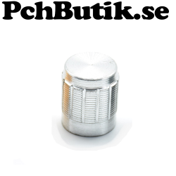 10st. Silver färgade potentiometer rattar i aluminum 15 x 16.5mm