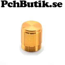 10st. Guld färgade potentiometer rattar i aluminum 15 x 16.5mm