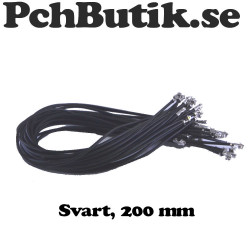 25-pack kabel med hylsa för XH2.54 200mm Svart.