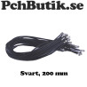 25-pack kabel med hylsa för XH2.54 200mm Svart.
