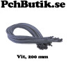 25-pack kabel med hylsa för XH2.54 200mm Vit.