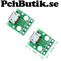 KOMMANDE. MICRO USB to DIP Adapter 5pin female connector B type pcb converter