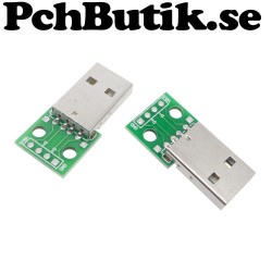 USB 2.54 male humpback turn DIP 4pDIP adapter plate welded