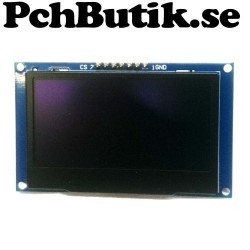 OLED display 2.42 tum,med 128x64 gula pixlar. SPI, SPD0301